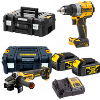 18v dewalt - DCD800M2 DeWALT 18V suktuvas-gręžtuvas + DCG405NT DeWALT 18V kampinis šlifuoklis (2x4.0 Ah) - 1 nuotrauka