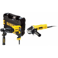 D25133K DeWALT 26 mm SDS-Plus perforatorius + DWE4057 125 mm kampinis šlifuoklis