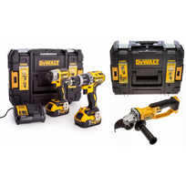 dewalt dck266 - DCK266P2T DeWALT 18V XR smūginis suktuvas + suktuvas-gręžtuvas + DCG412NT 18V kampinis šlifuoklis - 1 nuotrauka