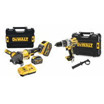 18v dewalt - DCG418T2 DeWALT FLEXVOLT 54V kampinis šlifuoklis + DCD996NT 18V suktuvas – smūginis gręžtuvas - 1 nuotrauka