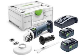 Akumuliatorinis kampinis šlifuoklis Festool AGC 18-125 5,2 EBI-Plus; 18 V; 2x5,2 Ah akum.