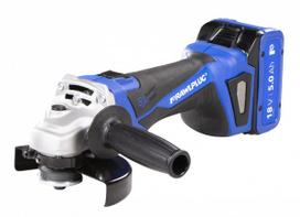 Kampinis šlifuoklis RawlPlug R-PAG18-XL2; 18 V; 2x5,0 Ah akum.
