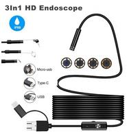 2021 m. Naujai atnaujinta 8 mm endoskopinė kamera HD coms kamera USB endoskopas su 8 LED 1/2/3.5/5/10M kabeliu vandeniui atsparus IP67 boreskopas Android PC