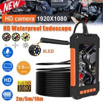 Atnaujinkite endoskopo kamerą 1080P HD Borescope 4,3 colių LCD ekrano tikrinimo kamerą IP67 vandeniui atsparus pramoninis endoskopas su 8 pritemdomais šviesos diodais (2M/5M/10M)