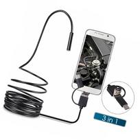 3 viename tikrinimo kameros boreskopas C tipo ir mikro USB ir USB endoskopas, atsparus vandeniui IP67 2 m