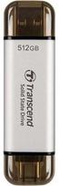 usb 512gb - Transcend ESD310, SSD, 512 GB, sidabro - 1 nuotrauka