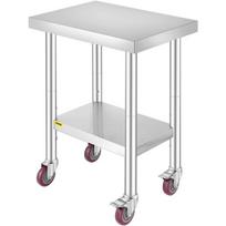 vevor - Virtuvinis darbo stalas su ratukais Vevor,86x61x46cm, sidabrinis - 1 nuotrauka