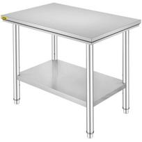 staliaus darbastalis - Virtuvinis darbo stalas Vevor,80x60x90cm, sidabrinis - 1 nuotrauka