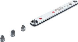 Bgs Technic Terkšlinis atsuktuvas | itin plonas | 6.3 mm (1/4") su 4 specialiais antgaliais (115)