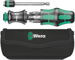 Wera Wera Kraftform Kompakt 22 – kombinuotas atsuktuvas su 6 antgaliais su kišene