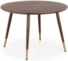 valgomojo stalai auksiniai - Valgomojo stalas Domenico, aukso/riešuto, 110 cm x 110 cm x 76 cm - 1 nuotrauka