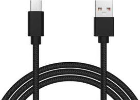 USB 2.0 A - USB-C jungtis 1,0 m, juoda pynė