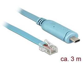 rj45 usb type c - USB kabelis Delock USB-C - RJ-45 3 m mėlyna (63914) - 1 nuotrauka