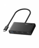 Anker Hub 4in1 10gbps usb-c juodas