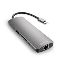 type 2 kabelis - Sharkoon USB 3.0 TYPE C COMBO AD. Pilkas/USB HUB - 1 nuotrauka
