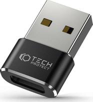 Tech Protect Adapteris UltraBoost USB-A (vyriška) / USB-C (moteriška) - juodas