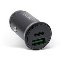 automobilio usb ikroviklis - Įkroviklis InLine ® USB automobilio įkroviklis maitinimo šaltinis, USB-A + USB Taip-C, juoda - 1 nuotrauka