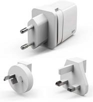 silicon power 2tb - Silicon Power kelioninis adapteris USB/USB-C QM16 20W, baltas - 1 nuotrauka