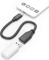 Hama OTG, USB 3.0 A, USB-C, 15CM, juoda