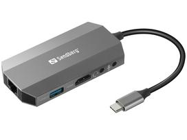 usb c dock - Sandberg USB-C 6in1 kelioninis dokas - 1 nuotrauka