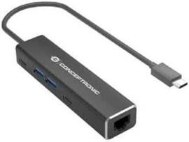 usb ethernet adapteris - Adapteris AV Conceptronic CONCEPTRONIC Adapteris USB-C -> 2,5GbE 2xUSB-C USB-A 0,15m sw - 1 nuotrauka