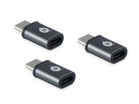 micro usb i to usb c - USB adapteris Conceptronic DonN05G USB-C - mikroUSB Pilka (DonN05G) - 1 nuotrauka