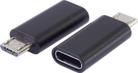 USB adapteris PremiumCord USB-C - mikroUSB Juodieji (kur311- 20)