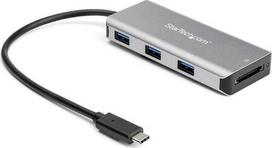 StarTech 3-PORT USB-C HUB W/ SD READER/READER-10GB - 3X USB-A 1X USB-C