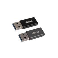 USB adapteris Akasa USB-C - USB Juodas (AK- CCUB61-KT02)