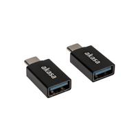 USB adapteris Akasa USB-C - USB Juodas (AK- CCUB62-KT02)