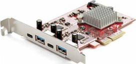 usb c pcie - StarTech 4-PT USB PCIE KORTELĖ USB-C/USB-A/. - 1 nuotrauka