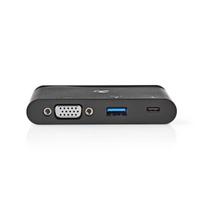 Nedis USB adapteris USB 3.1 USB Type-C™ USB Type-A / USB Type-C™ / 1x VGA, juodas