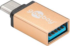 Goobay 56622 - USB-C - USB-A - Gold