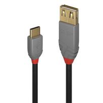 Lindy USB adapteris 36897 USB-C – USB juodas (36897)