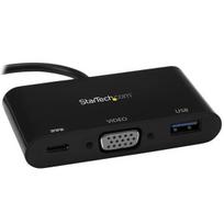 usb c laidas 60w - „StarTech“ USB-C Į VGA ADAPTERIS SU PD/PD + USB PRIJUNGTAS – USB-C ADAPTERIS - 1 nuotrauka