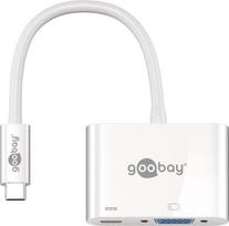 Goobay USB adapteriai apvalūs USB-C – VGA + USB-C Baltas (62107)