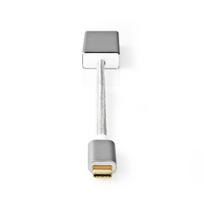 Nedis USB adapteris | USB 3.2 Gen 1 | USB-C™ jungtis | DisplayPort | 0,20 m | apvalus | Paauksuotas | Pintas / nailonas | sidabras | Pakuotė su langu
