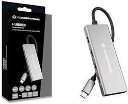 av laidas - Adapteris AV Conceptronic CONCEPTRONIC dokas USB-C->4xUSB-C,3xUSB-A,100WPD o.N.0.25m gr - 1 nuotrauka