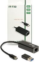 usb lan adapteris - Inter-Tech LAN-Adapteris Argus IT-732 USB-C Gigabit Ethernet - 1 nuotrauka