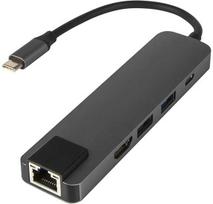 Karta jungiama į tinklą USB-C HUB RJ45 + HDMI K-03