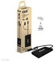 usb a i c adapteris - Club 3D Club3D adapteris USB-C (USB A adapteris) > 2x DP 4K@60Hz St/Bu mažmeninė prekyba - 1 nuotrauka