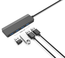 EGA H2 USB-C ir 4 x USB 3.0 5Gbps daliklis, juodas (ES lizdinė plokštelė)