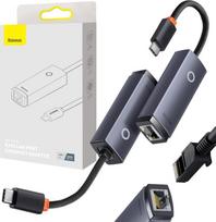 Baseus Lite serijos USB-C–RJ45 tinklo adapteris 100Mbps - pilkas
