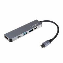 aliuminio kabeliai - Fixed Fiksuotas HUB Mini 5 prievadų aliuminio USB-C, rutulinis - 1 nuotrauka