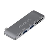 micro usb hub - HUB USB TerraTec Connect C7 1x SD 1x USB-C PD 1x Micro SD + 2x USB-A 3.0 (283005) - 1 nuotrauka