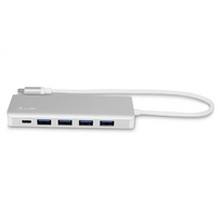 LMP USB-C Hub USB 3.0 (3.1 Gen 1) jungtys quantity 4, Aliuminio, USB 3.0 (3.1 Gen 1) Type-C jungtys quantity 3, Sidabrinis