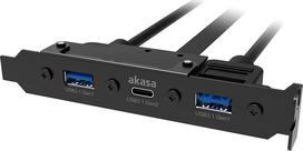 Akasa laikiklis I / O 2x USB 3.2 Gen 2 + USB-C (AK- CCUB52-50BK)