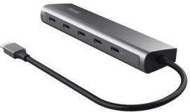 usb 100w laidas - I/O HUB USB-C 5PORT HALYX/25136 TRUST - 1 nuotrauka