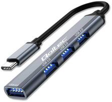 usb 3.0 hub - QOLTEC 53792 Hub Adapteris USB C 3.1 4in1 - 1 nuotrauka