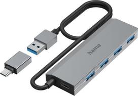 Hama Hub 00200138 / USB Hub A&C Gray